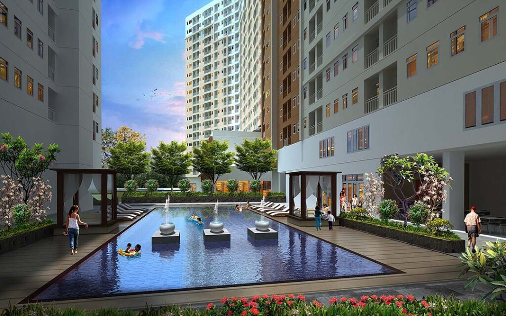 NUANSA PONDOK KELAPA_MENARA SWASANA_POOL VIEW1_PUTRALAND